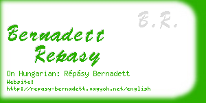 bernadett repasy business card